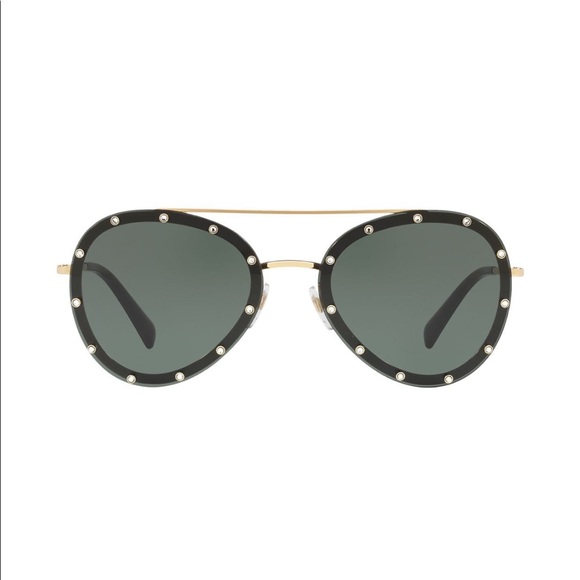 Valentino Accessories - Valentino crystal embellished aviators & case